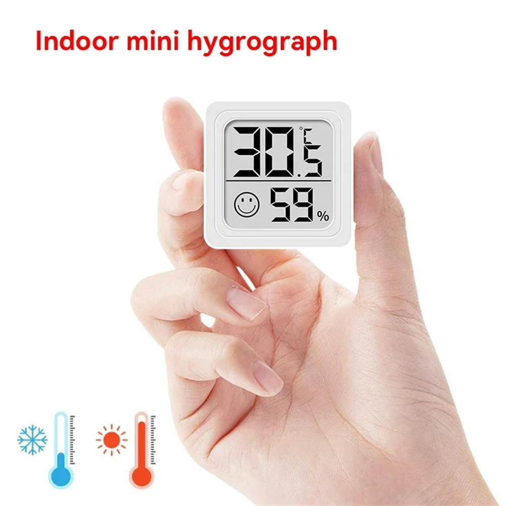 Weather Station Indoor - Портативный ЖК-цифровой термометр, гигрометр, настольные часы,