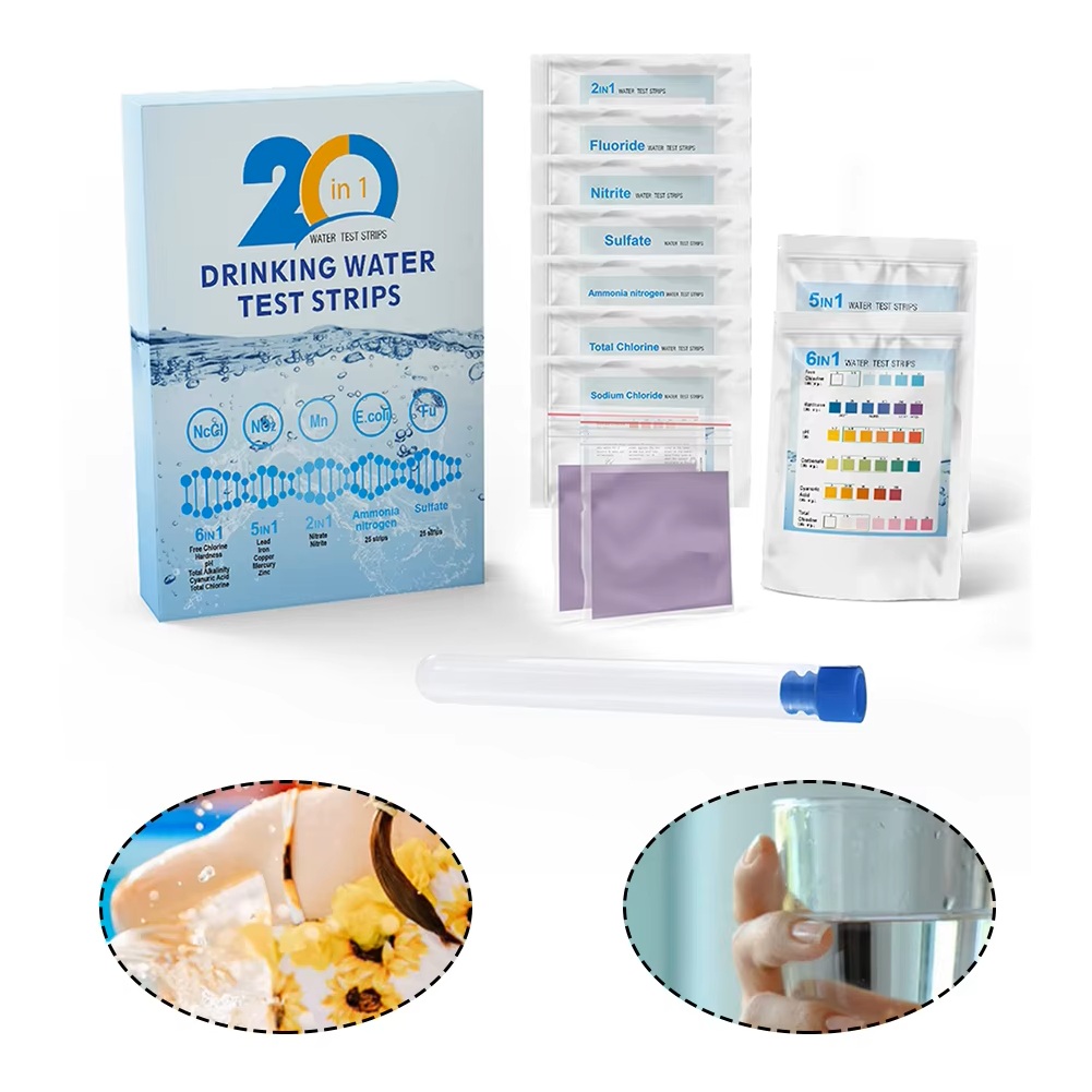 Water Testing Kit - Тест-полоски YAGO 20 в 1 для
