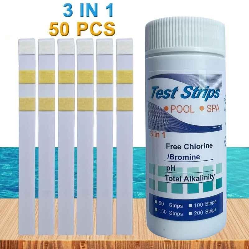 Water Testing Kit - Тест-полоски для хлора PH, спа, бассейн,