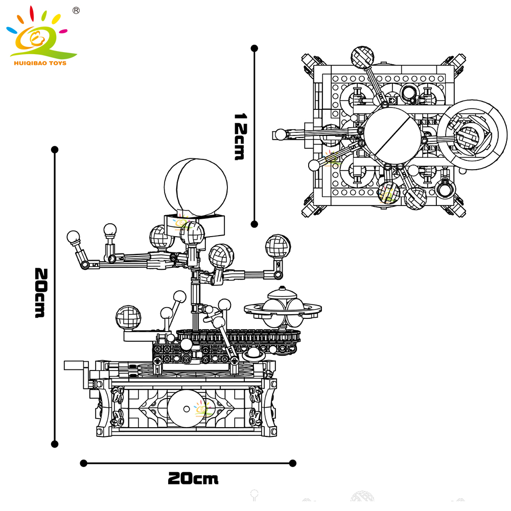 HUIQIBAO MOC Космическая солне – обзор и цена Solar System Orrery