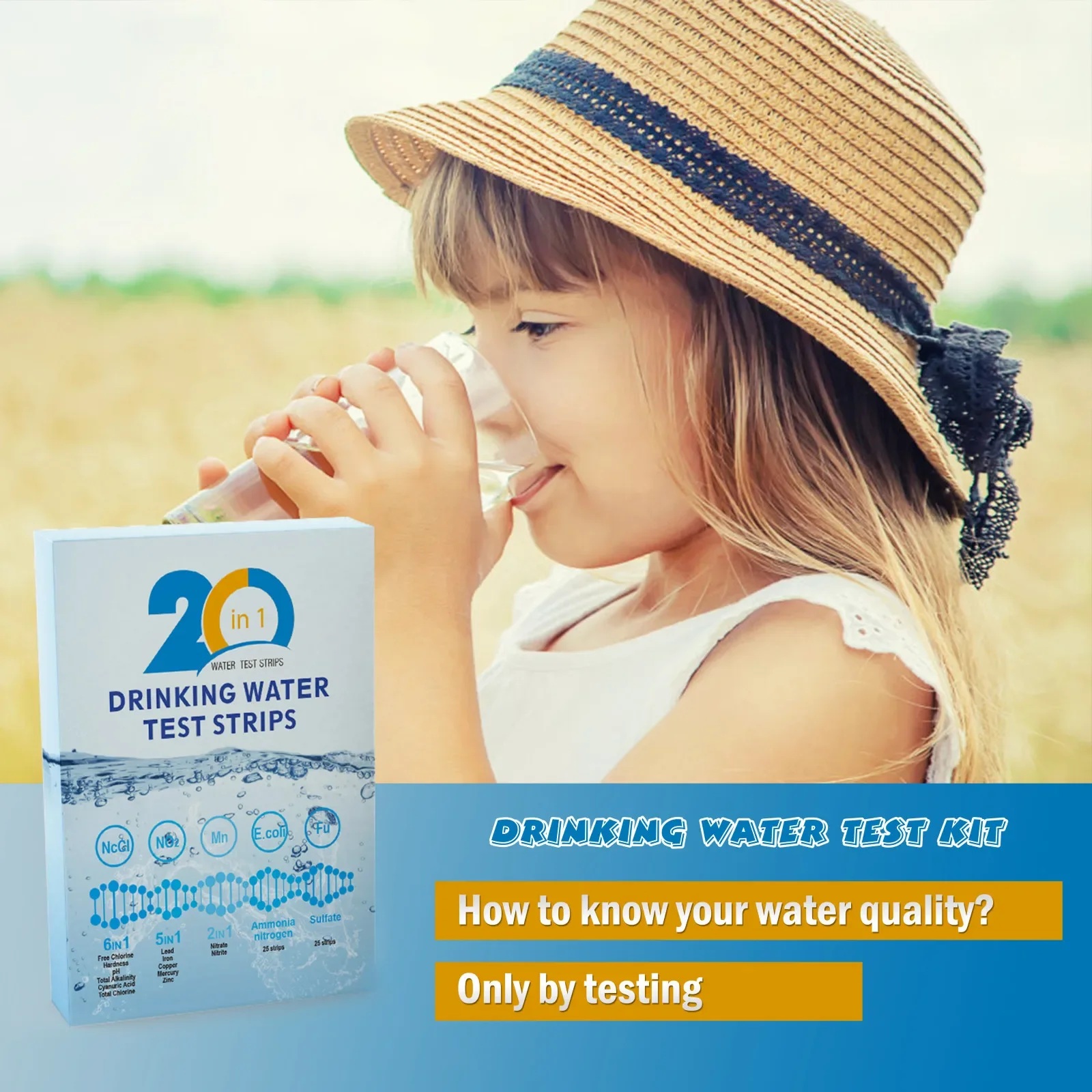 Тест-полоски YAGO 20 в 1 для а – обзор и цена Water Testing Kit