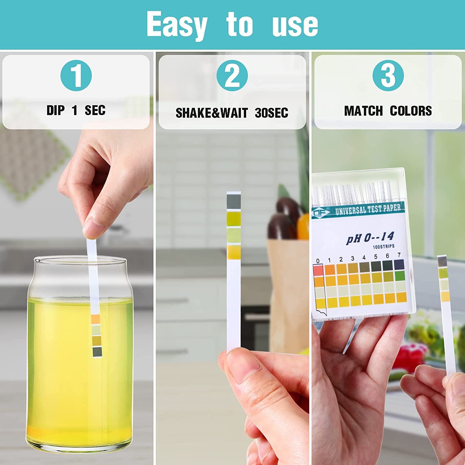 100 полосок 0-14 PH, индикатор – обзор и цена Water Testing Kit