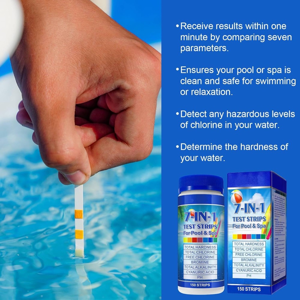 Тест-полоски для бассейна 7-в- – обзор и цена Water Testing Kit