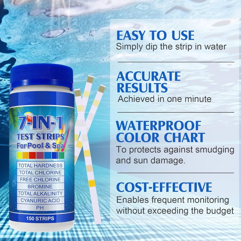 Тест-полоски для бассейна 7-в- – обзор и цена Water Testing Kit