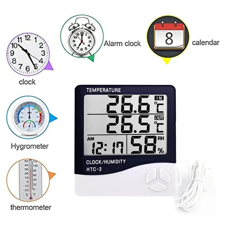 Цифровой термогигрометр для по – обзор и цена Weather Station Indoor